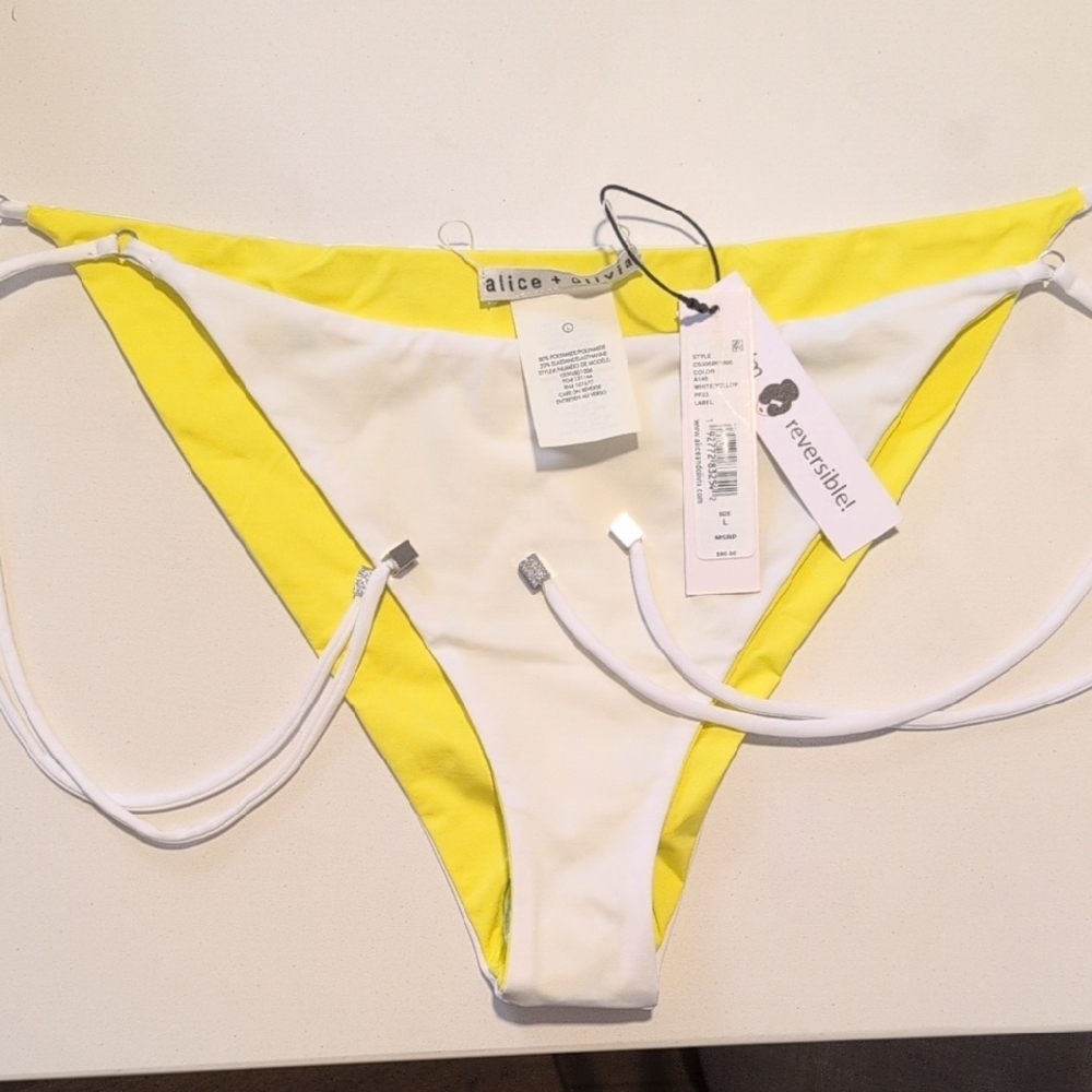 NWT Alice+Olivia Bikini Bottom And Bag